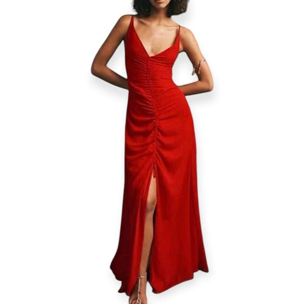 Free People Simone Maxi Dress Bright Red Size 2